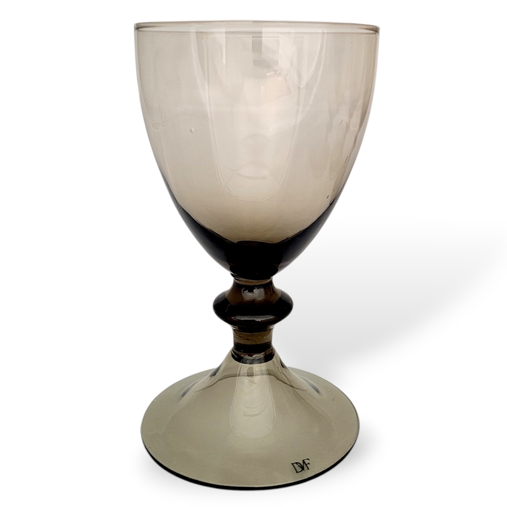 Diane Von Furstenberg High Rise White Wine Glasses, Set of 4, Smoke